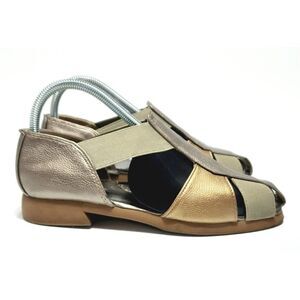 The Tog Shop Women's Comfort Shoes Sandals Elastic Stretch Bronze Size 7